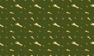 Farklı aksesuarlara sahip renkli arkaplan