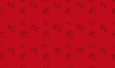 Farklı aksesuarlara sahip renkli arkaplan