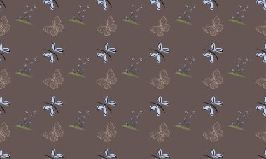 Farklı aksesuarlara sahip renkli arkaplan