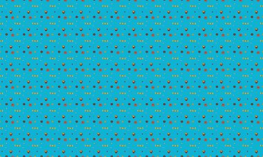 Farklı aksesuarlara sahip renkli arkaplan