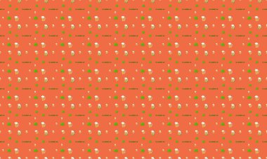 Farklı aksesuarlara sahip renkli arkaplan