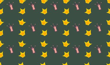 Farklı aksesuarlara sahip renkli arkaplan