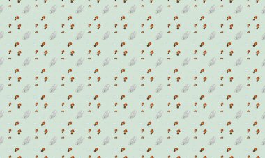 Farklı aksesuarlara sahip renkli arkaplan