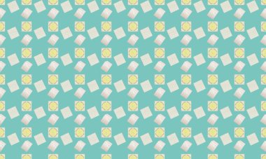 Farklı aksesuarlara sahip renkli arkaplan