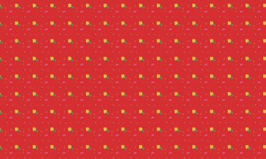 Farklı aksesuarlara sahip renkli arkaplan