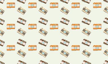 Farklı aksesuarlara sahip renkli arkaplan