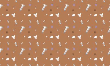 Farklı aksesuarlara sahip renkli arkaplan