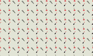 Farklı aksesuarlara sahip renkli arkaplan