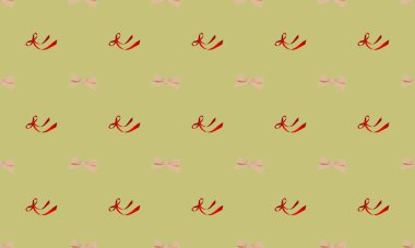 Farklı aksesuarlara sahip renkli arkaplan