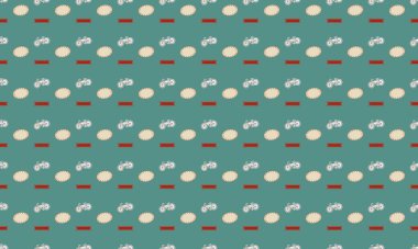 Farklı aksesuarlara sahip renkli arkaplan