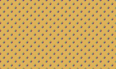 Farklı aksesuarlara sahip renkli arkaplan