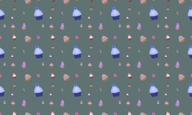 Farklı aksesuarlara sahip renkli arkaplan