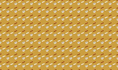 Farklı aksesuarlara sahip renkli arkaplan