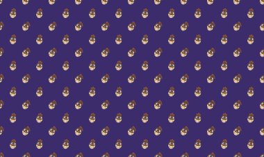 Farklı aksesuarlara sahip renkli arkaplan