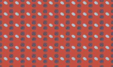 Farklı aksesuarlara sahip renkli arkaplan