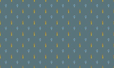 Farklı aksesuarlara sahip renkli arkaplan