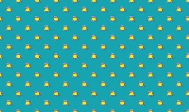 Farklı aksesuarlara sahip renkli arkaplan