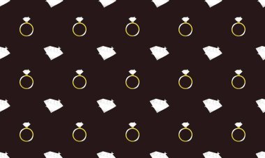 Farklı aksesuarlara sahip renkli arkaplan