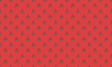 Farklı aksesuarlara sahip renkli arkaplan