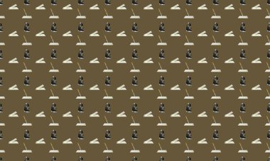 Farklı aksesuarlara sahip renkli arkaplan