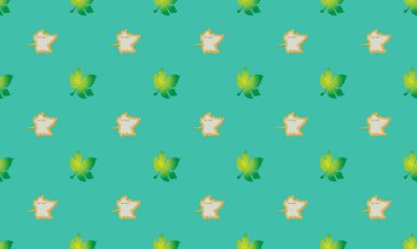 Farklı aksesuarlara sahip renkli arkaplan