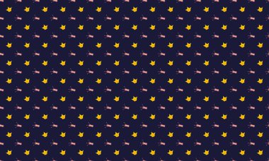 Farklı aksesuarlara sahip renkli arkaplan