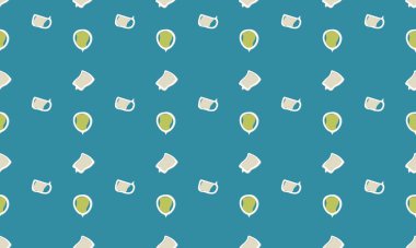 Farklı aksesuarlara sahip renkli arkaplan