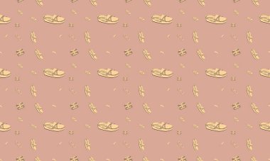 Farklı aksesuarlara sahip renkli arkaplan