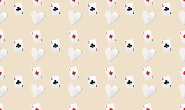 Farklı aksesuarlara sahip renkli arkaplan