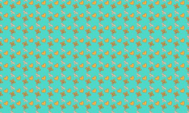 Farklı aksesuarlara sahip renkli arkaplan