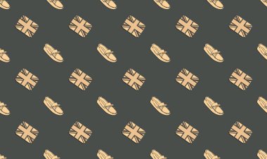 Farklı aksesuarlara sahip renkli arkaplan