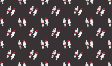 Farklı aksesuarlara sahip renkli arkaplan