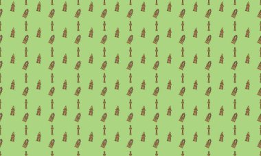 Farklı aksesuarlara sahip renkli arkaplan