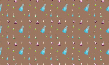 Farklı aksesuarlara sahip renkli arkaplan