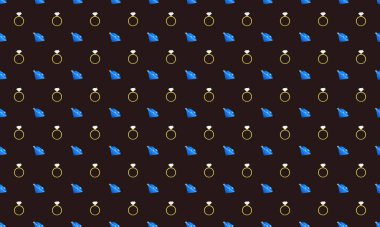 Farklı aksesuarlara sahip renkli arkaplan