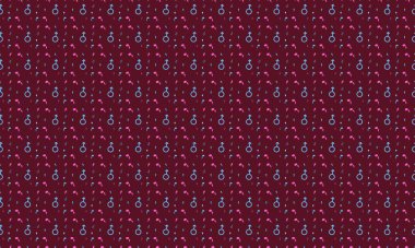 Farklı aksesuarlara sahip renkli arkaplan