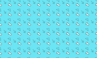 Farklı aksesuarlara sahip renkli arkaplan