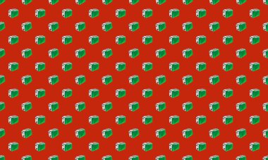 Farklı aksesuarlara sahip renkli arkaplan