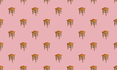 Farklı aksesuarlara sahip renkli arkaplan