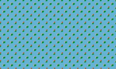 Farklı aksesuarlara sahip renkli arkaplan