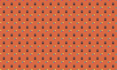 Farklı aksesuarlara sahip renkli arkaplan