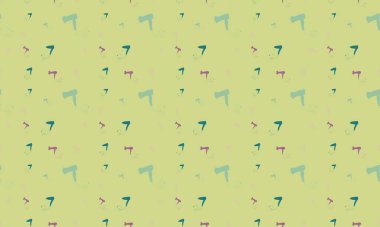 Farklı aksesuarlara sahip renkli arkaplan