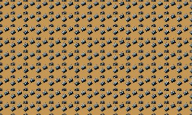 Farklı aksesuarlara sahip renkli arkaplan