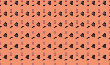 Farklı aksesuarlara sahip renkli arkaplan