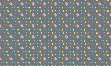 Farklı aksesuarlara sahip renkli arkaplan