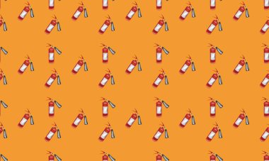 Farklı aksesuarlara sahip renkli arkaplan