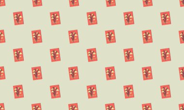 Farklı aksesuarlara sahip renkli arkaplan