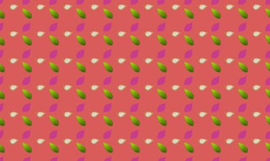 Farklı aksesuarlara sahip renkli arkaplan