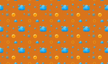 Farklı aksesuarlara sahip renkli arkaplan