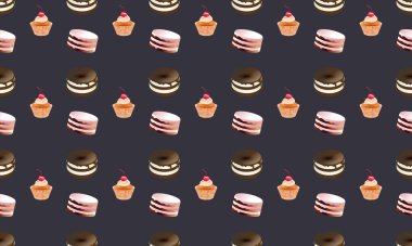 Farklı aksesuarlara sahip renkli arkaplan